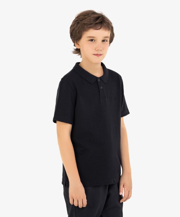 Поло ESSENTIAL Pique Polo, черный, детский (1536014) Поло ESSENTIAL Pique Polo, черный, детский (1536014)