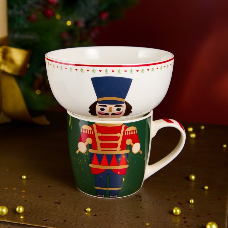 Набор посуды lefard "щелкунчик" 2 пр. (кружка 360мл, салатник 500мл) Lefard (260-1064)