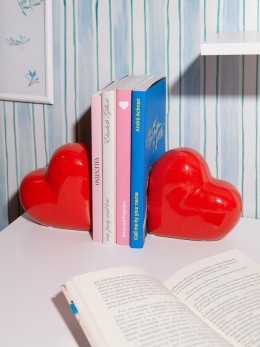 Держатель для книг love, 14х14 см, красный, 2 шт. (79931)