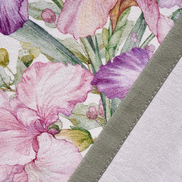 Скатерть "ирисы" 140х300см ,белый, 100% хлопок,твил пропитка Lefard (850-743-24)