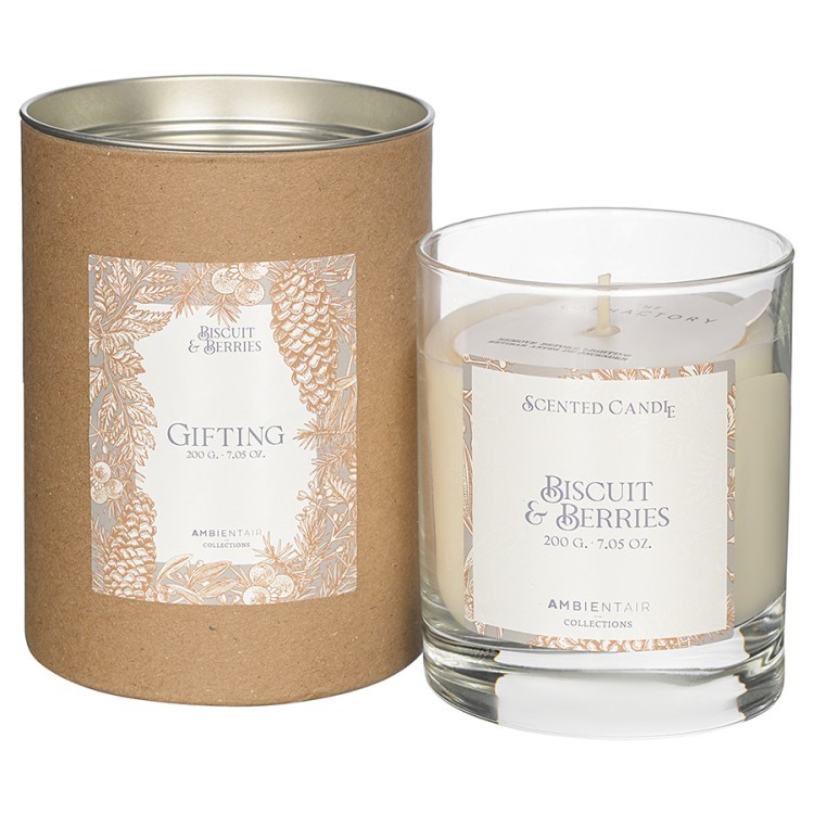 Свеча ароматическая gifting, Печенье и ягоды (новая), 40 ч (75010)