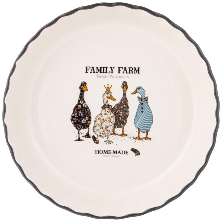 Форма для выпечки agness "family farm" круглая 2,1 л 27,5*27,5*6 cм Agness (536-278)