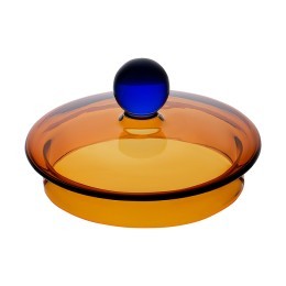 Крышка стеклянная для чайника заварочного orb, синяя/янтарная (81107)