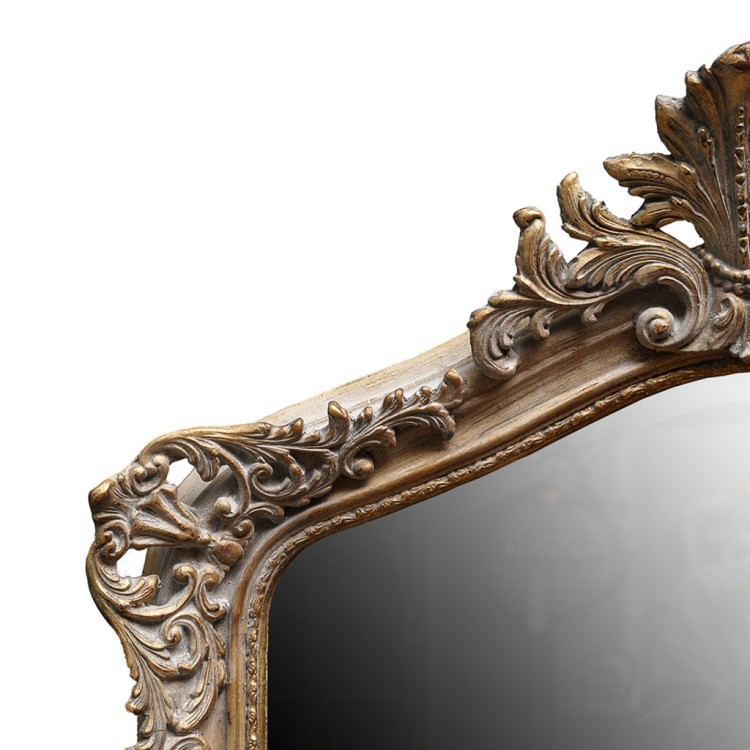 Зеркало MirrorMR15, Массив дерева, brass/brown, ROOMERS FURNITURE