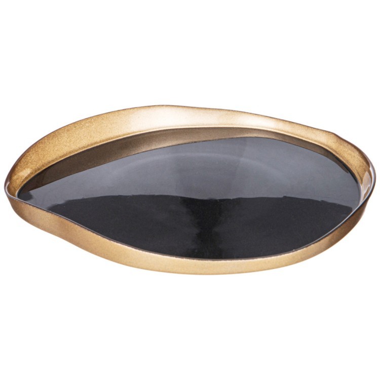 Тарелка сервировочная "bohemia" black  21см АКСАМ (339-442)