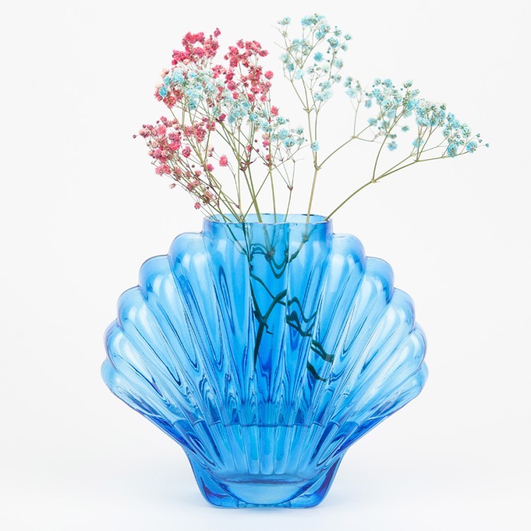 Ваза для цветов seashell, 18,5 см, голубая (78572) Ваза для цветов seashell, 18,5 см, голубая (78572)