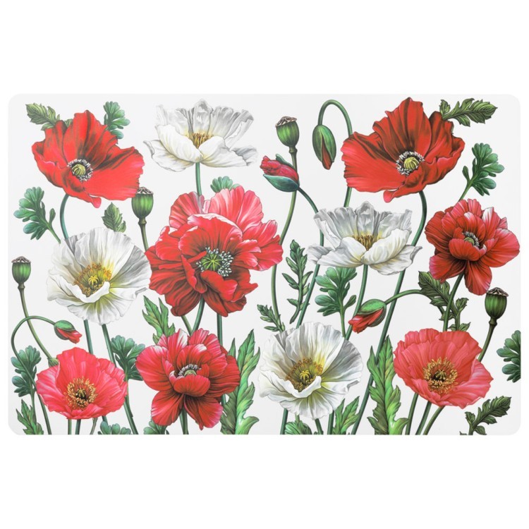 Набор подстановочных салфеток "маки" из 4 шт,, 45х30 см Lefard (771-118)