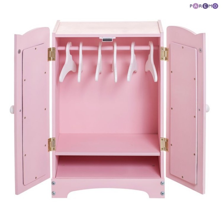 Набор кукольной мебели (стул+люлька+шкаф), цвет Розовый (PFD116-19)
