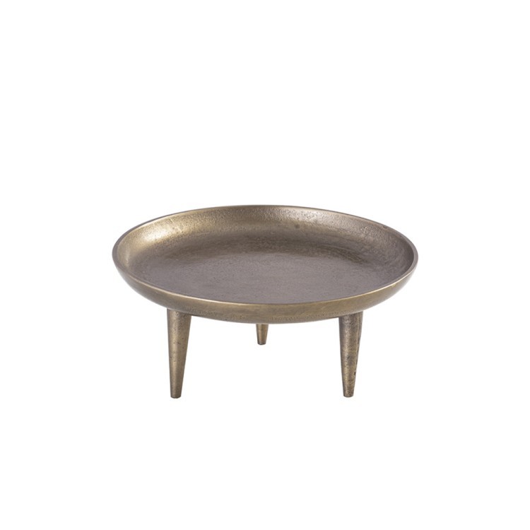 Блюдо на ножках 25291-30, 30 см, металл, brass antique, ROOMERS TABLEWARE