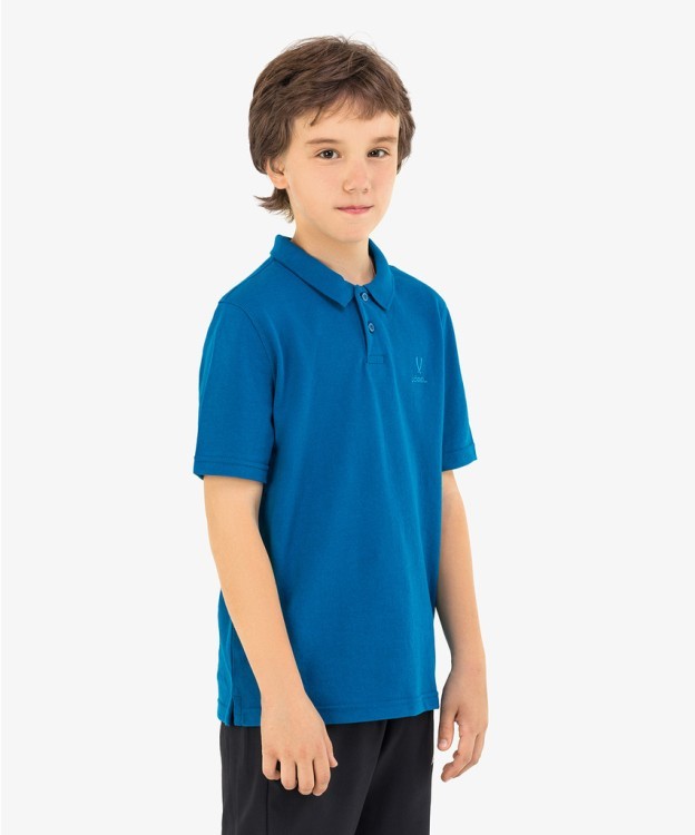 Поло ESSENTIAL Pique Polo, синий, детский (1536023) Поло ESSENTIAL Pique Polo, синий, детский (1536023)