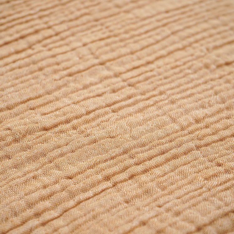Покрывало двухстороннее из многослойного муслина цвета охры из коллекции essential, 230x250 см (75387)