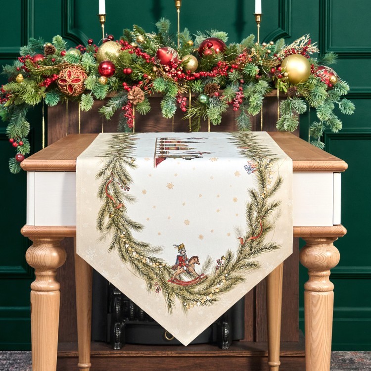 Дорожка на стол "щелкунчик", 45х145см, бежевый, 100% хлопок,твил Lefard (850-757-3)