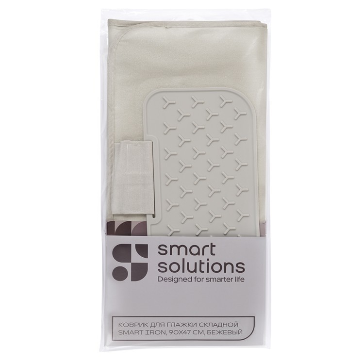 Коврик для глажки складной smart iron, 90х47 см, бежевый (79747)
