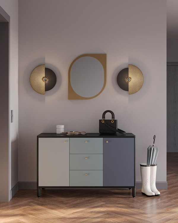 Зеркало настенное halver, 79,5х51,8 см, золотое (78196)