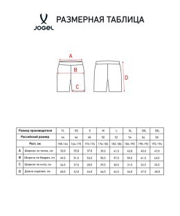 Шорты тренировочные JOGEL DIVISION REF PerFormDRY Training Shorts, черный (2113858)