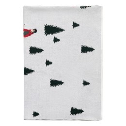 Плед вязаный с новогодним рисунком Лыжники из коллекции new year essential,130х180 см (80855)