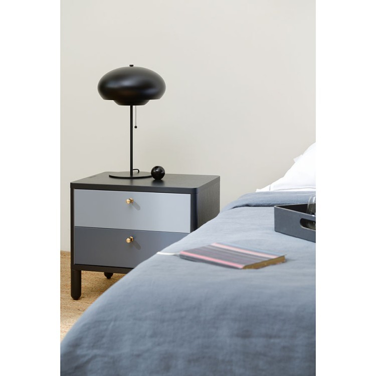 Тумба прикроватная saga, hordur, 55х40х50 см, черная (73874)