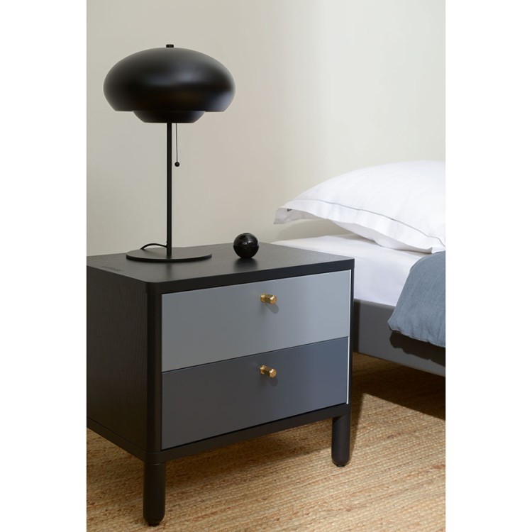 Тумба прикроватная saga, hordur, 55х40х50 см, черная (73874)