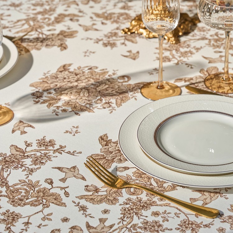 Скатерть круглая " royal garden" 190 см,белый ,100% хлопок ,твил с пропиткой (850-754-23) Скатерть круглая " royal garden" 190 см,белый ,100% хлопок ,твил с пропиткой (850-754-23)