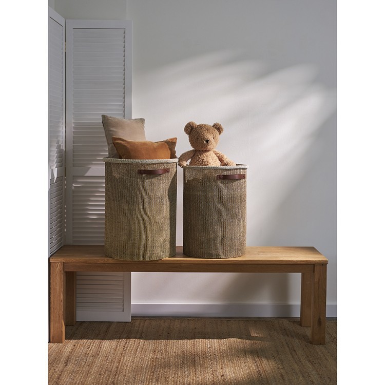 Корзина для хранения sustainable collection, D37х52 см, бежевая (77679)