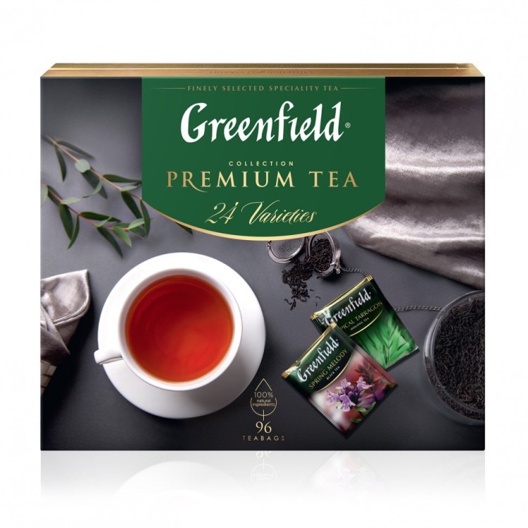 Чай GREENFIELD Premium Tea Collecton ассорти 24 вкусов 96 пакетиков 1782-08 622759 (1) (96171)