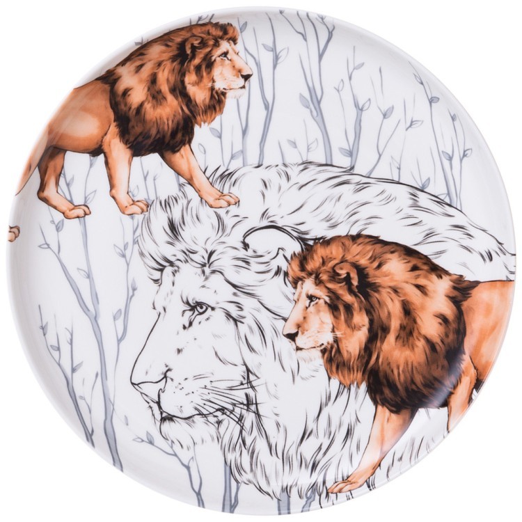 Тарелка закусочная lefard "animal world" лев 20,5 см Lefard (590-411)