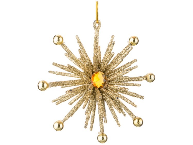 Декоративное изделие:звездочка высота=11 см цвет: золото Polite Crafts&gifts (858-097) 