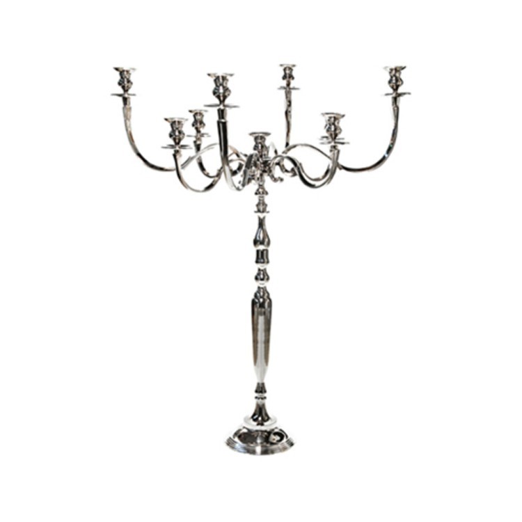 Подсвечник 3716, металл, Shiny Nickel, ROOMERS FURNITURE Подсвечник 3716, металл, Shiny Nickel, ROOMERS FURNITURE
