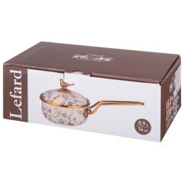 Ковш lefard эмалированный, серия irises 14см/0,9л d=14 см  длина=31см подходит для индукцион Lefard (950-750)