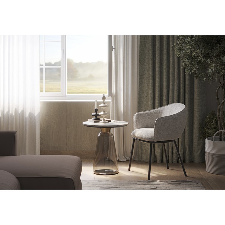 Столик кофейный odd, D50 см, бежевый (76311)