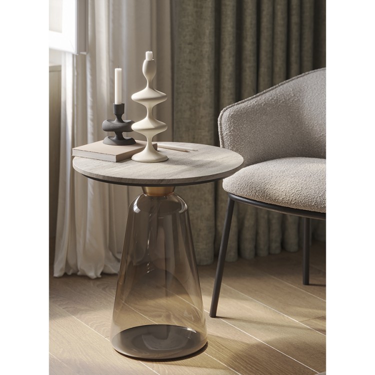 Столик кофейный odd, D50 см, бежевый (76311)