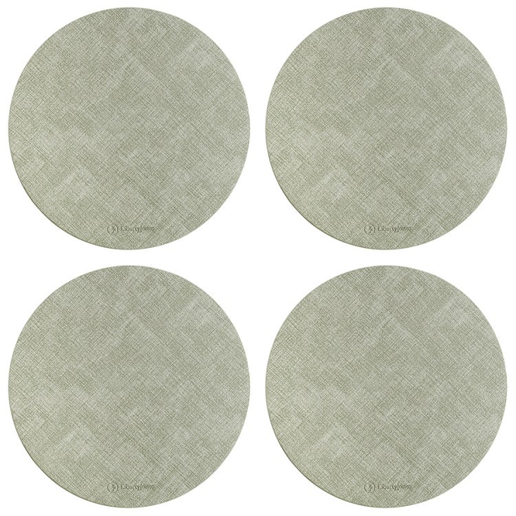 Набор из 4-х сервировочных салфеток leanera, D35 см, мятные (76985)