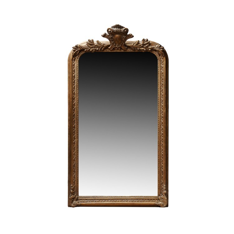 Зеркало MirrorMR04, Массив дерева, brass/brown, ROOMERS FURNITURE