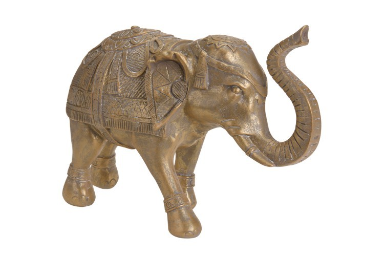 Статуэтка "Слон", полистоун цвет золото  36*13*22см (TT-00006177)