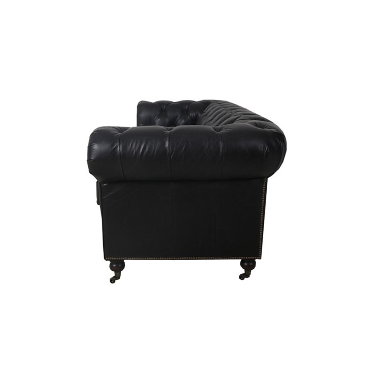 Диван 880A-3D/#76, Кожа, Black, ROOMERS FURNITURE