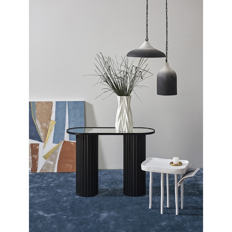 Светильник подвесной sustainable collection, D22х39 см, черный/белый (76552)