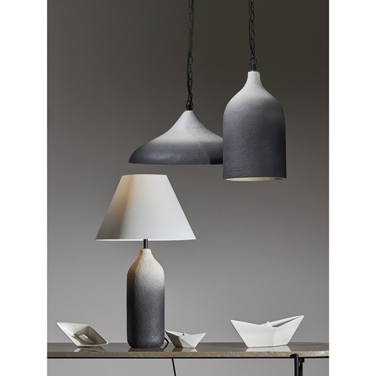 Светильник подвесной sustainable collection, D22х39 см, черный/белый (76552)