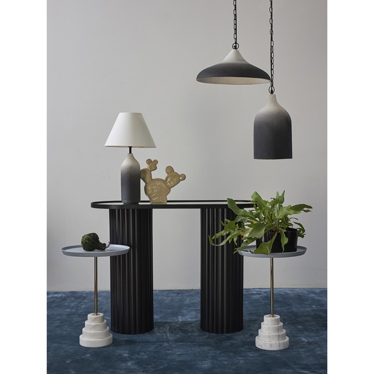 Светильник подвесной sustainable collection, D22х39 см, черный/белый (76552)