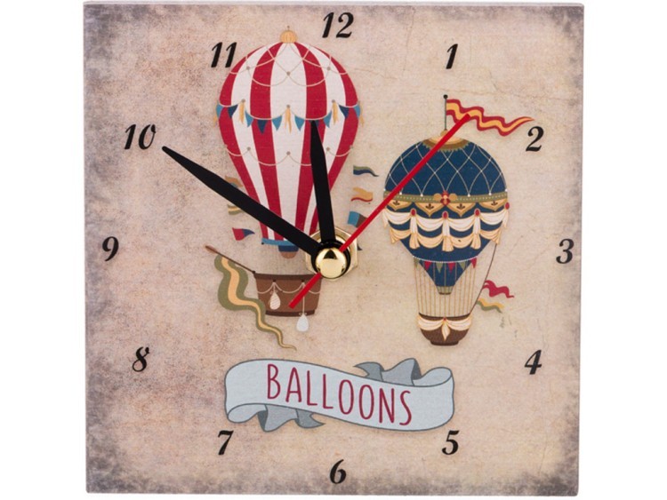 Часы "balloons 1" 10*10 см. ООО "глассмун" (354-1279)