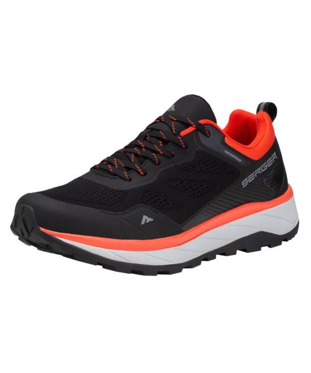 БЕЗ УПАКОВКИ Кроссовки Berger Trail Waterproof, черный/красный, мужской, р. 39 (2118402) БЕЗ УПАКОВКИ Кроссовки Berger Trail Waterproof, черный/красный, мужской, р. 39 (2118402)