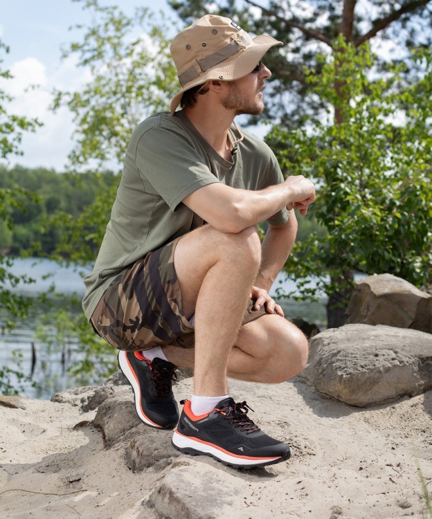 БЕЗ УПАКОВКИ Кроссовки Berger Trail Waterproof, черный/красный, мужской, р. 39 (2118402) БЕЗ УПАКОВКИ Кроссовки Berger Trail Waterproof, черный/красный, мужской, р. 39 (2118402)