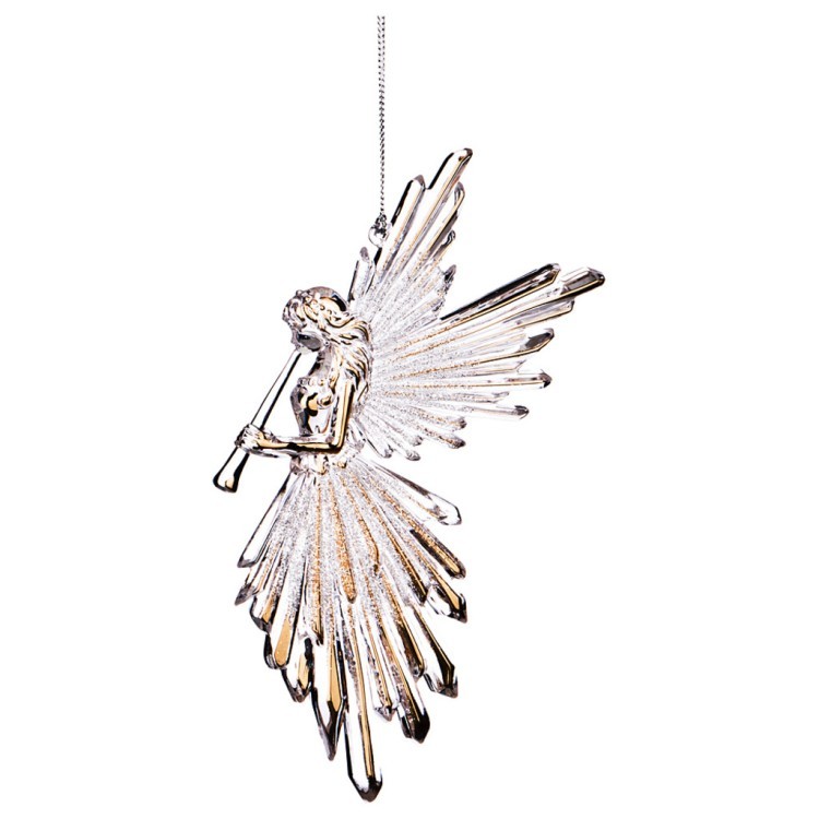 Декоративное изделие "ангел" 17*10 см цвет: серебро с глиттером без упаковки Lefard (865-445)
