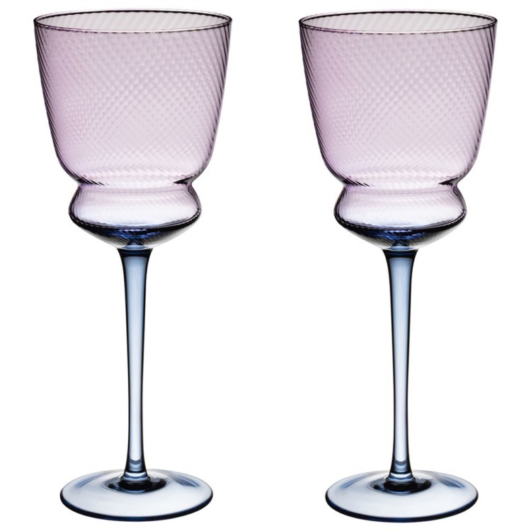 Набор бокалов для вина "twist & shine" purple, 2 шт/380 мл Lefard (687-010)