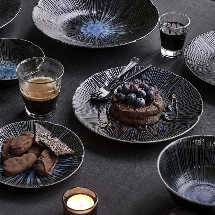 Тарелка 16391, 24 см, фарфор, BLACK BLUE, TOKYO DESIGN