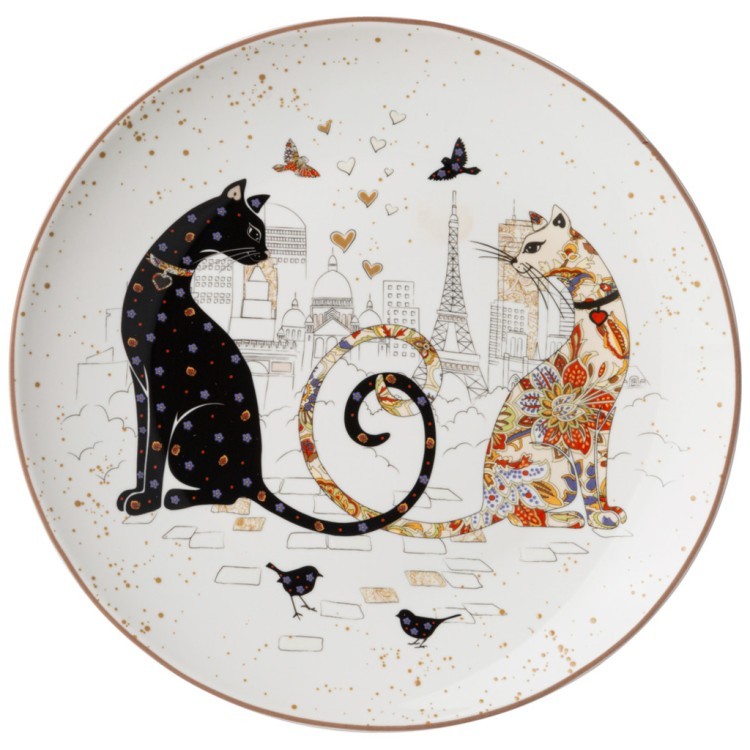 Набор тарелок закусочных lefard "парижские коты" 2 шт. 20,5 см Lefard (104-833)
