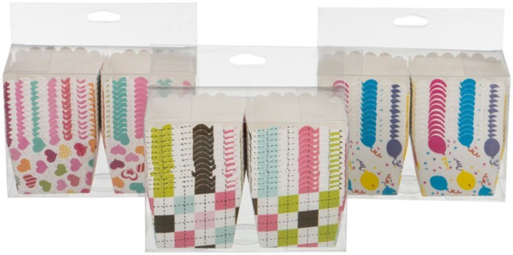 Набор бумажных форм для выпечки из 24 шт. 6*6*5 см. 6 цветов в ассортименте Bwss Kitchenware (705-715) 