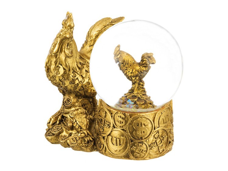 Фигурка "денежный петушок с волшебным шаром" 7,5*5,7*6 см. Polite Crafts&gifts (117-250) 