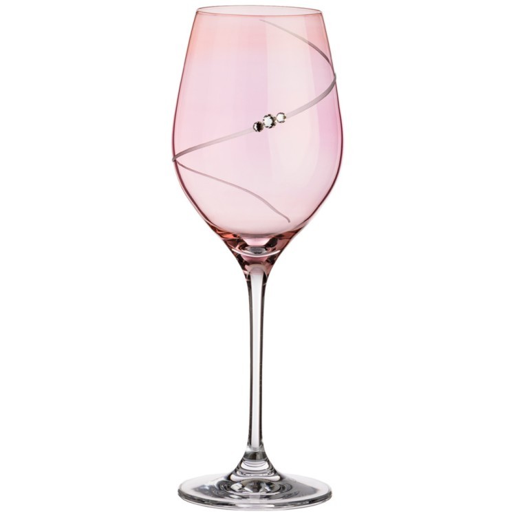 Набор бокалов для вина из 2 штук "силуэт" pink 350 мл Diamant (681-114)