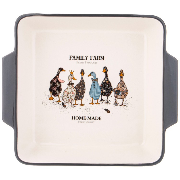Блюдо для запекания agness "family farm" квадрат 3,1 л 29,5*25*7 см Agness (536-279)