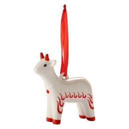 Ёлочная игрушка Символ года белоснежного цвета из коллекции new year essential (80992)